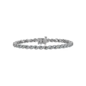 1 CTW Diamond 7-inch Tennis Bracelet in Sterling Silver