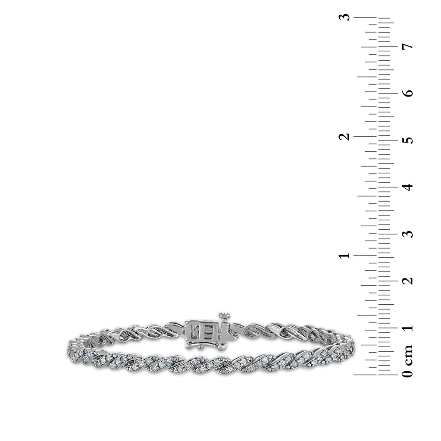 1 CTW Diamond 7-inch Tennis Bracelet in Sterling Silver