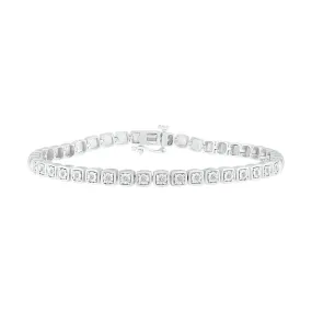 1/10 CTW Diamond Tennis 7.25-inch Bracelet in Sterling Silver