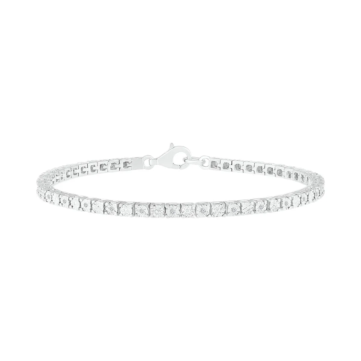 1/10 CTW Diamond Tennis 7.5-inch Bracelet in Sterling Silver