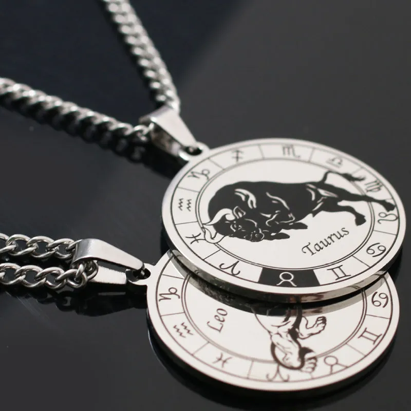 12 Constellation Stainless Steel Necklace