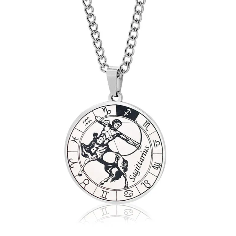 12 Constellation Stainless Steel Necklace