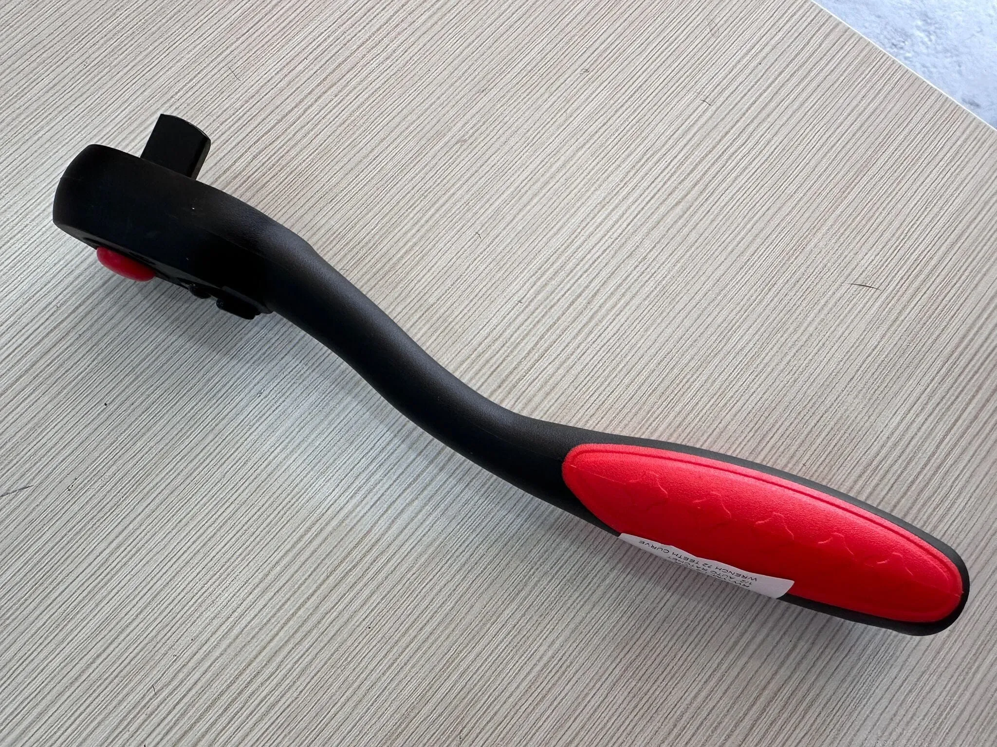 1/2" Auto Ratchet Wrench 72 Teeth Curve (Red Rubber Handle) | Model : RW-YM-1/2"-CR