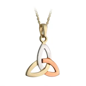 14K Multi Colour Gold Trinity Knot Pendant