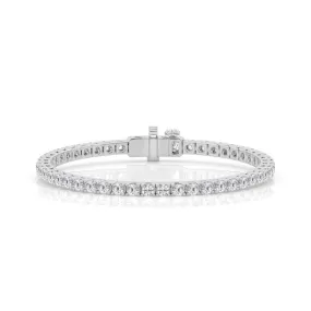 14K White Gold 4.10Ct Lab Grown 61 Diamond Bracelet