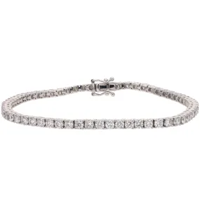 14K White Gold Diamond Tennis Bracelet