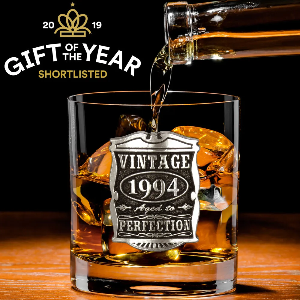 30th Birthday or Anniversary Gift 1994 Vintage Years Pewter Whisky Glass Tumbler