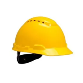 3M Yellow Hard Hat with 4 Point Suspension, Vented, PSB Approved