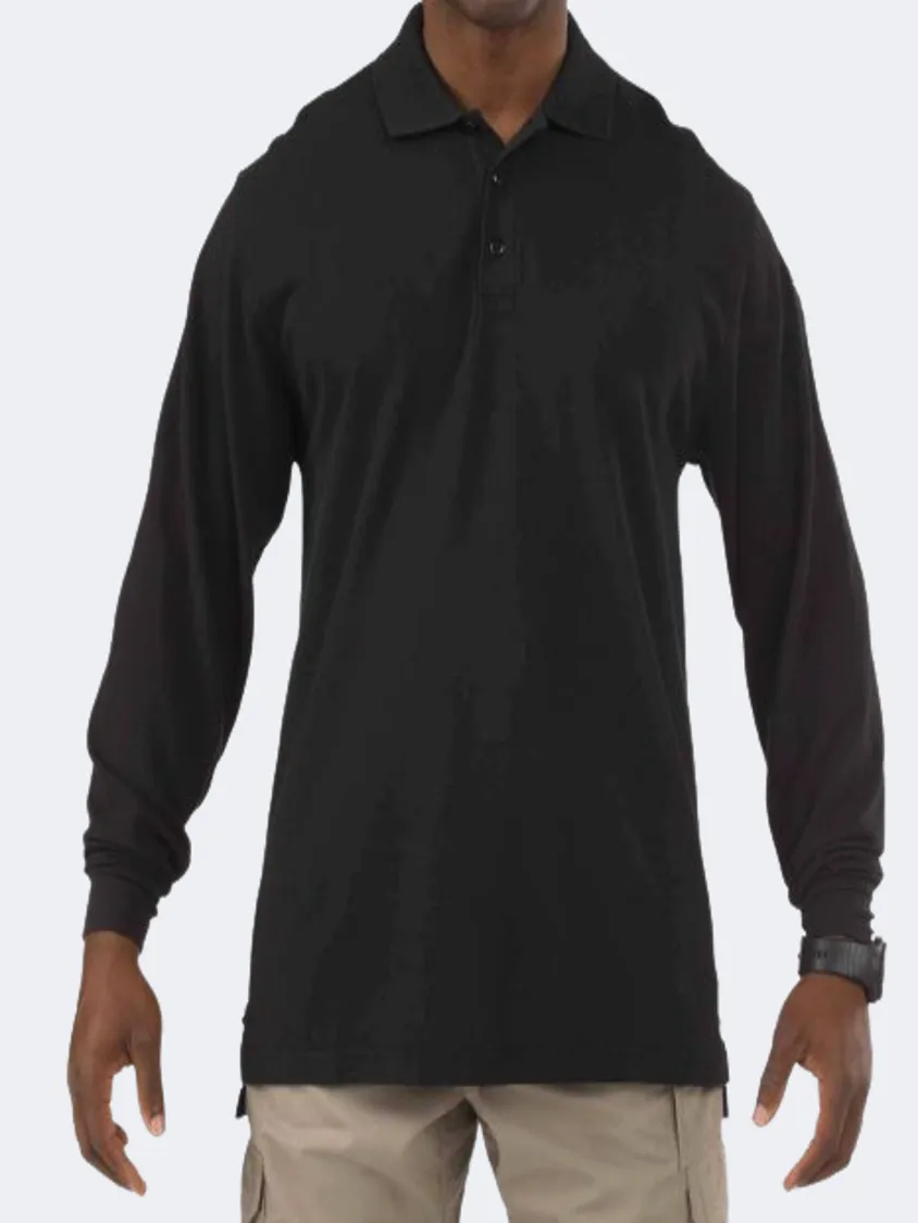 5-11 Brand Professional Men Tactical Polo Long Sleeve Black