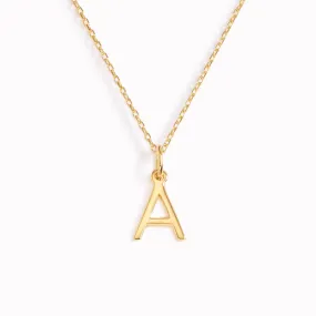 A Necklace / Gold Initial Necklace