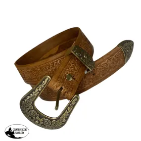 A8239 - 38" Hand Tooled Leather Belt