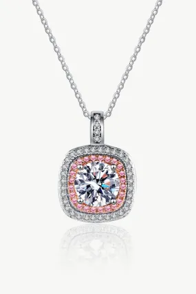 Adored Moissanite Geometric Pendant Necklace