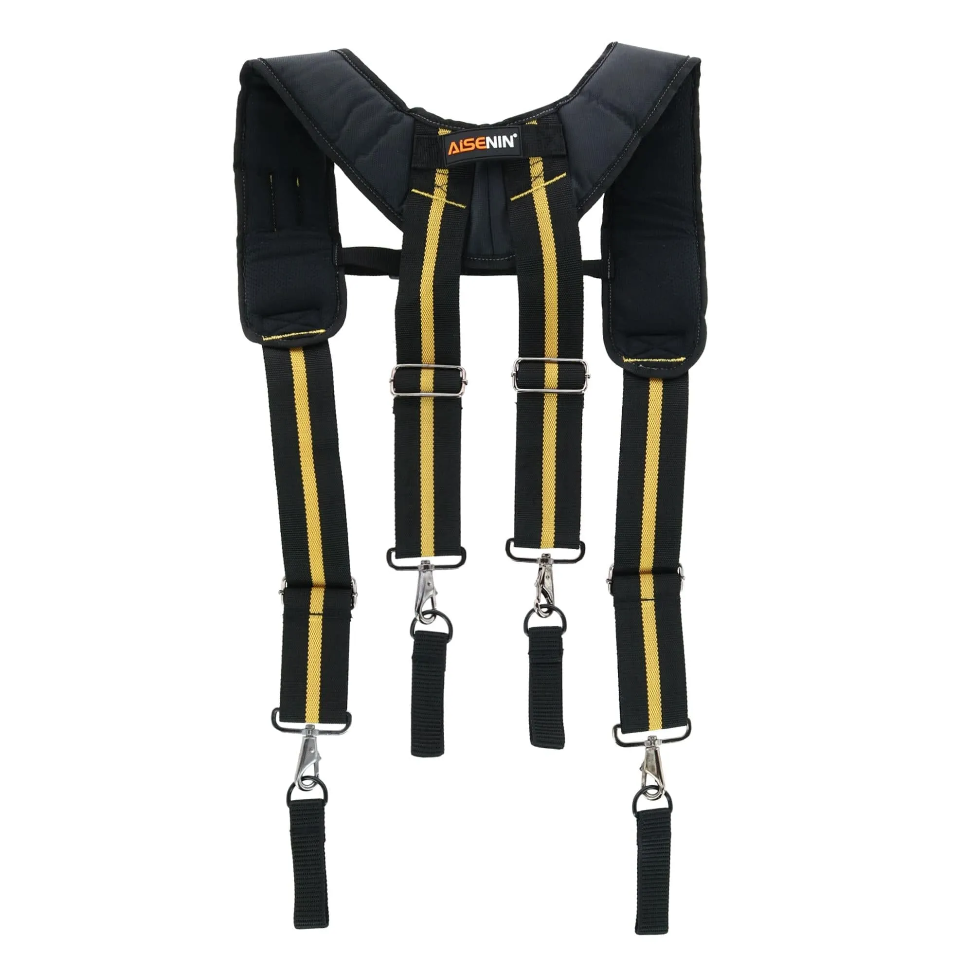 Aisenin Men's Work Suspenders with Pocket & Swivel Hooks & Tool Belt Loops