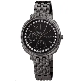 Akribos Xxiv Quartz Black Dial Ladies Watch AK1114GN