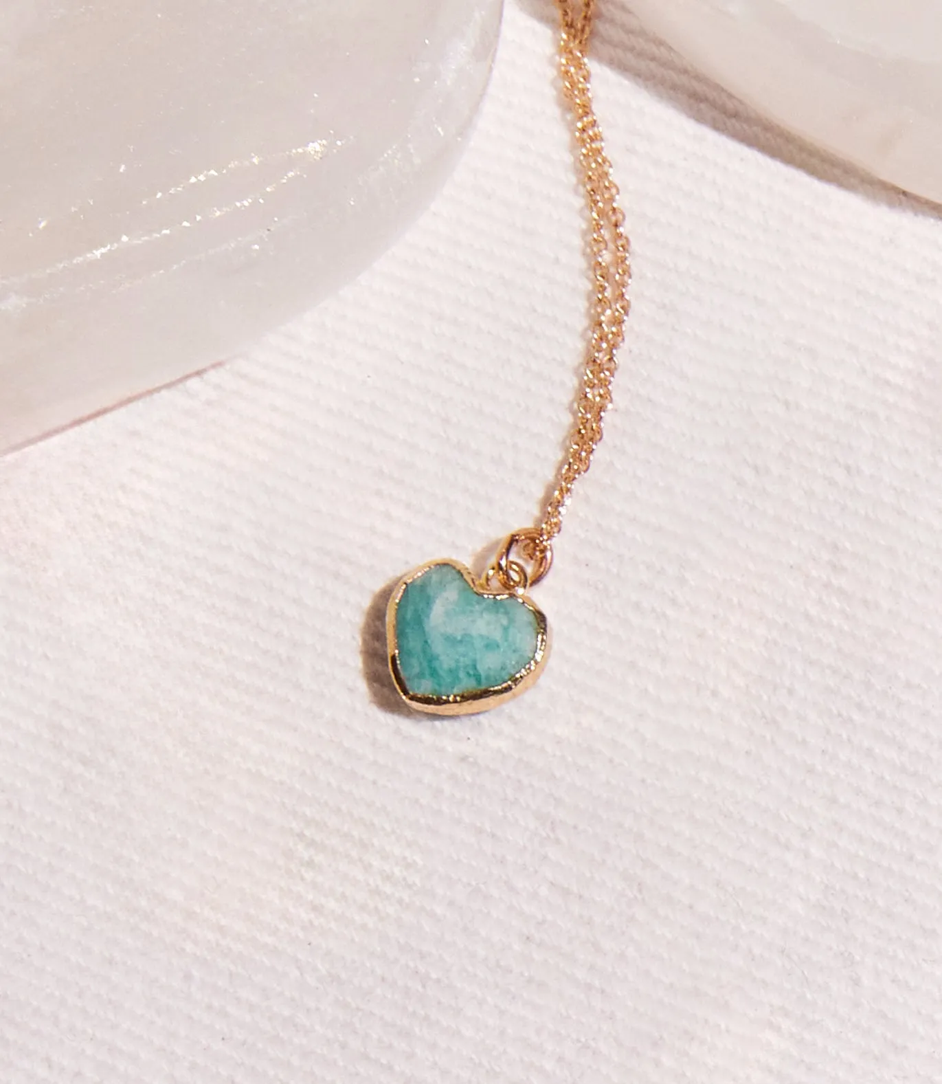 Amazonite Heart Necklace