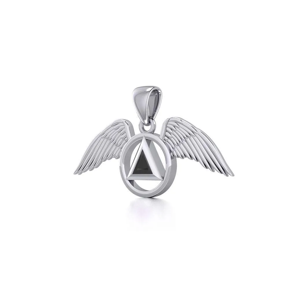 Angel Wings Recovery Pendant with Gemstone TPD5844