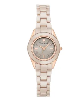 Anne Klein Beige Dial Tan Ceramic Ladies Watch AK/3164TNRG