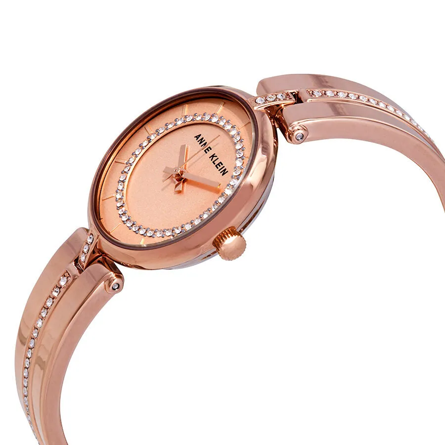 Anne Klein Crystal Rose Dial Rose Gold-tone Ladies Watch AK/3248RGRG