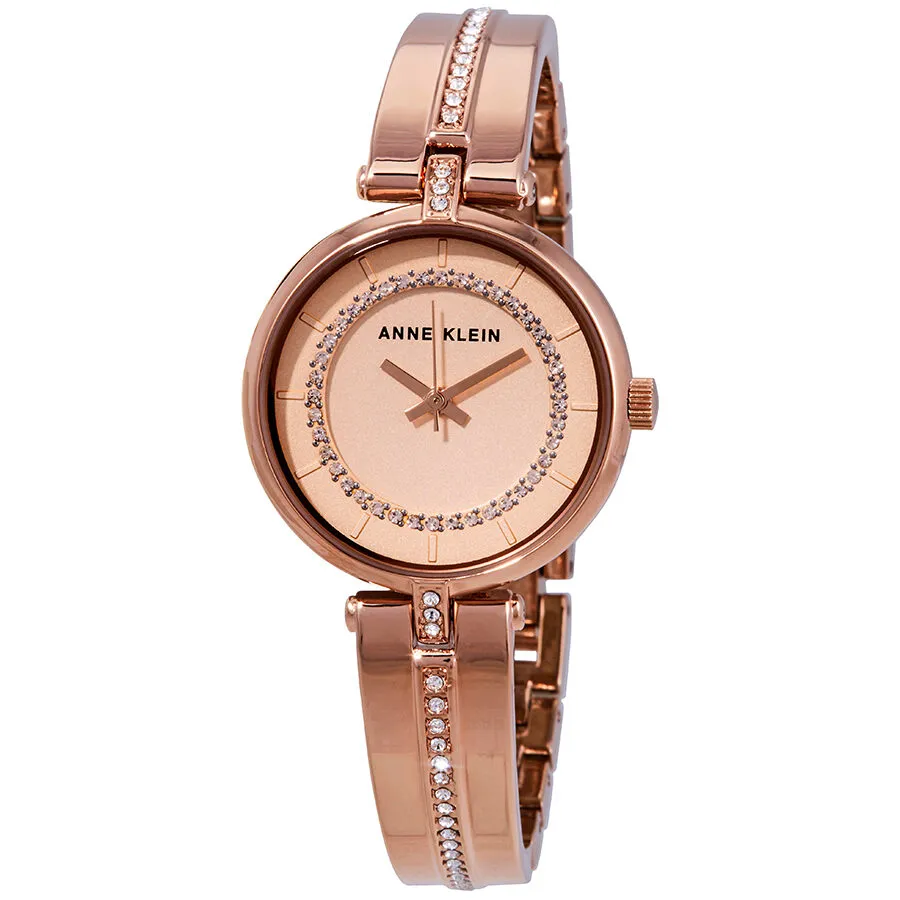 Anne Klein Crystal Rose Dial Rose Gold-tone Ladies Watch AK/3248RGRG