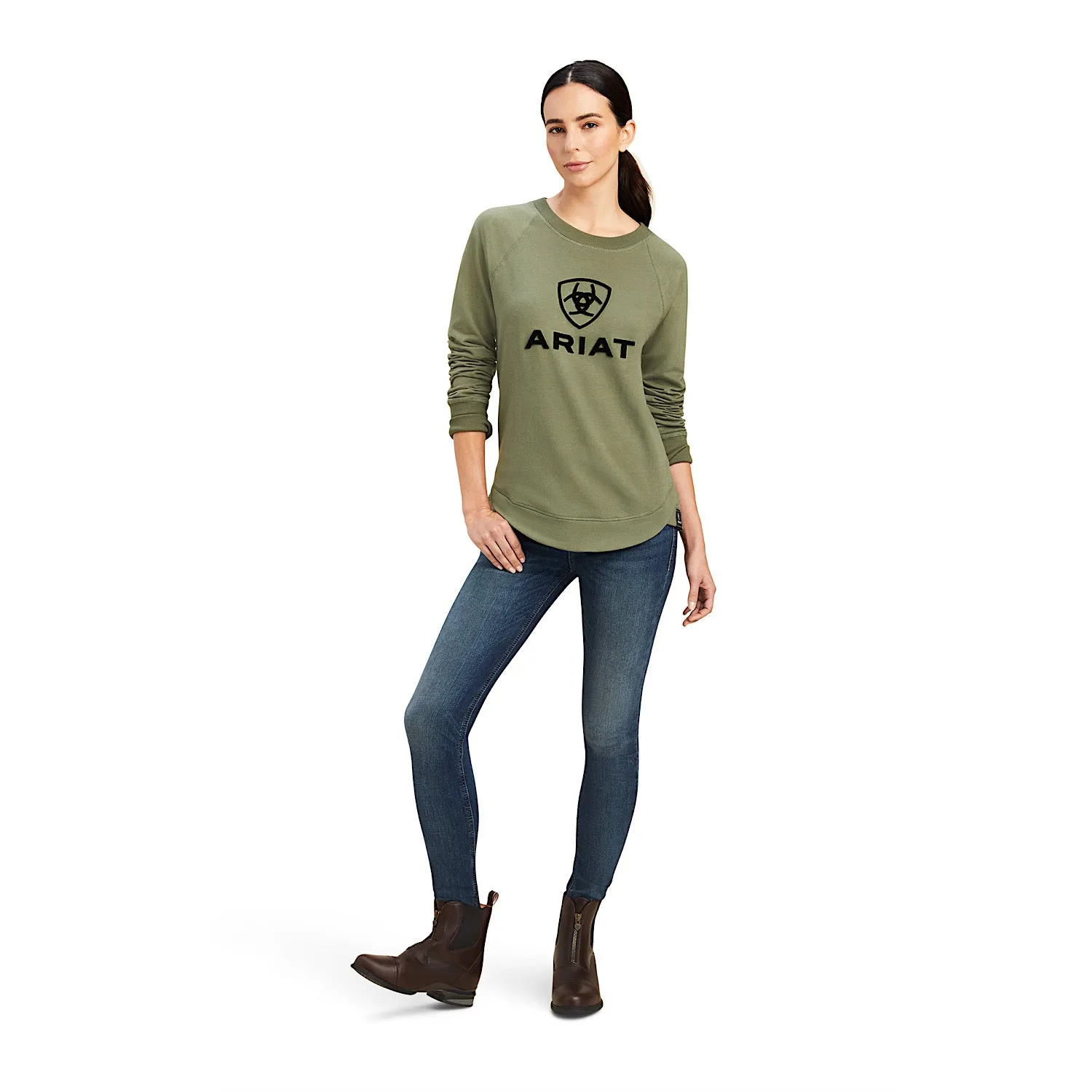 Ariat Womens Benicia Sweatshirt Four Leaf Clover