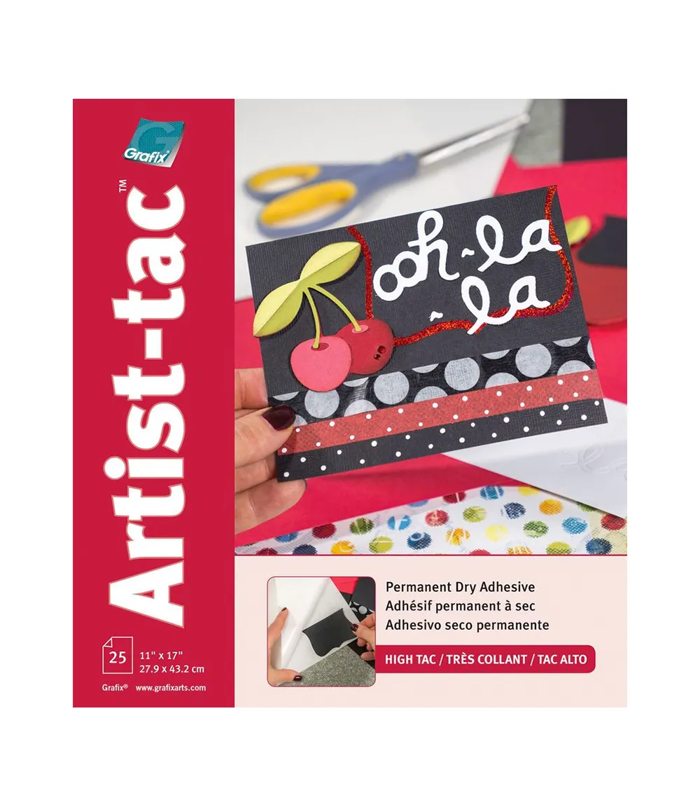 Artist Tac, Adhesive Sheets, 25 Sheet Pack, 11x17"