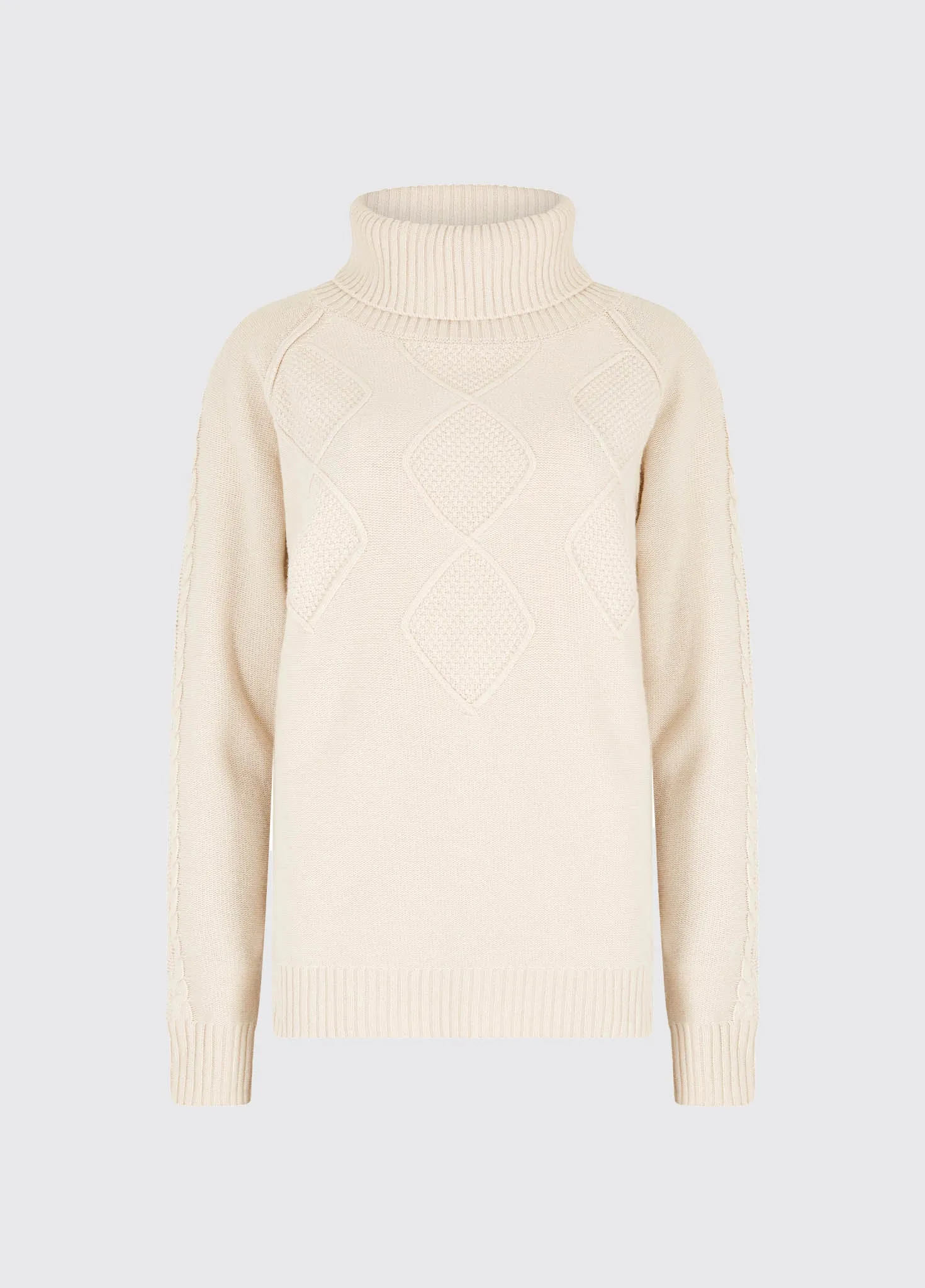 Belleek Chunky Roll Neck Sweater - Chalk