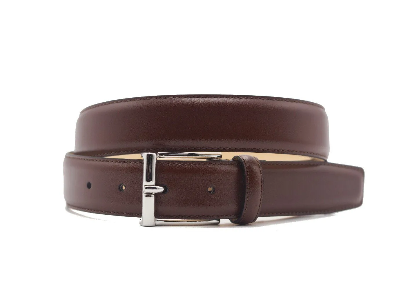 Belt Chestnut Calf Nickel Buckle