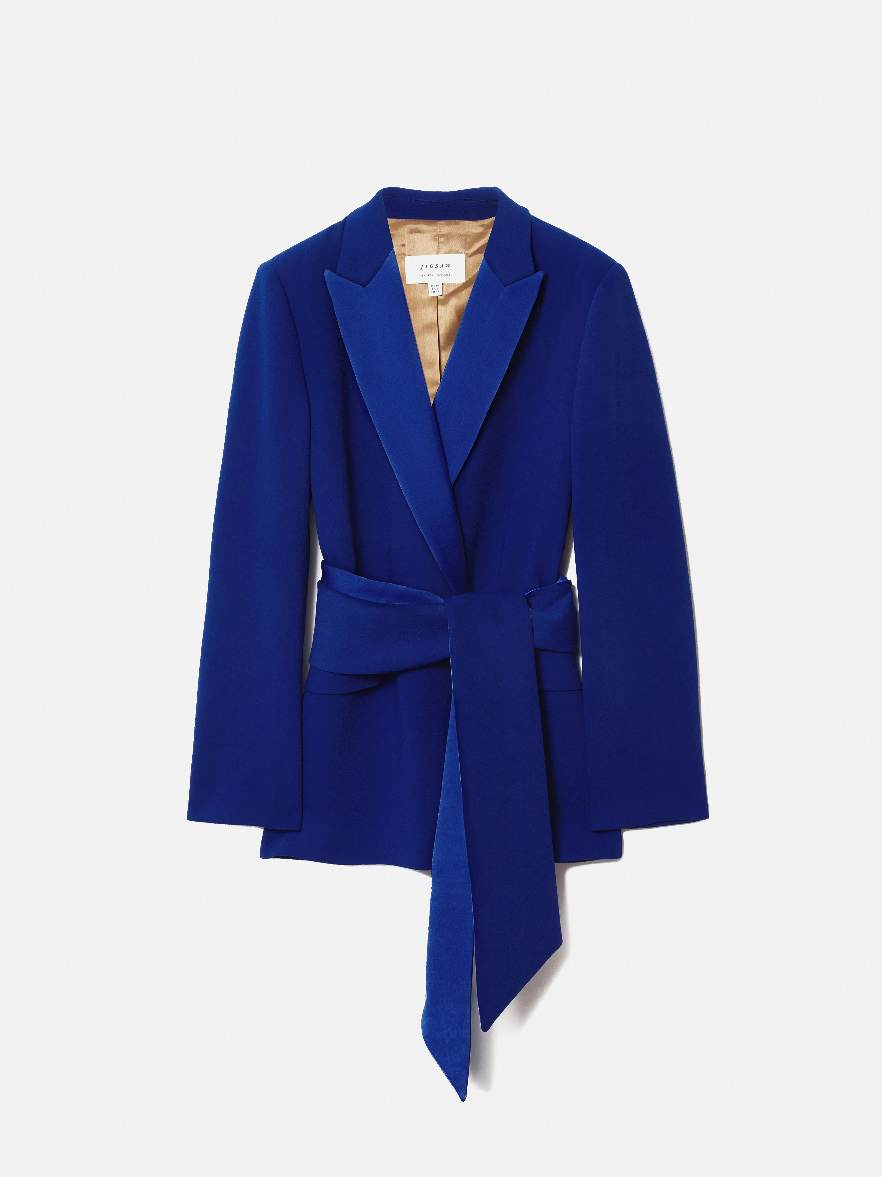 Belted Tuxedo Jacket | Blue