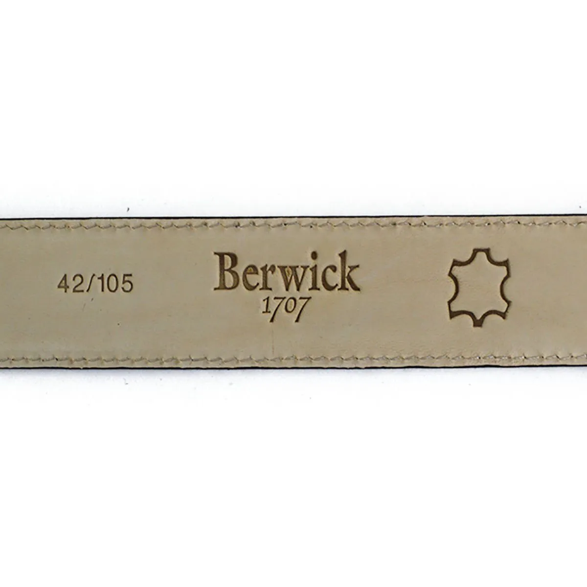 BERWICK 1707 Leather Belt - Dark Brown