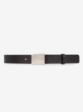 Black leather military belt