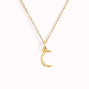 C Necklace / Gold Initial Necklace