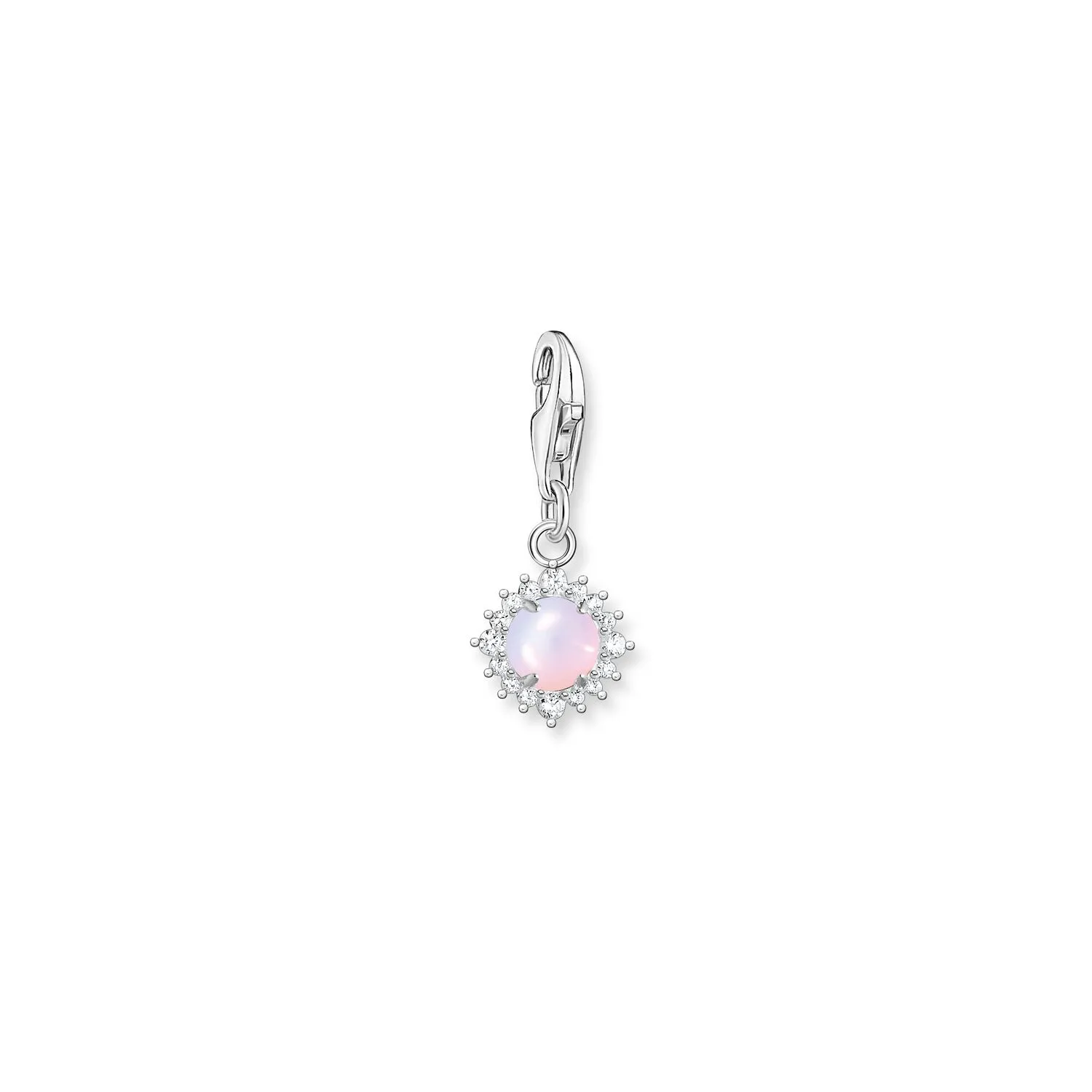 Charm Pendant Pink Silver