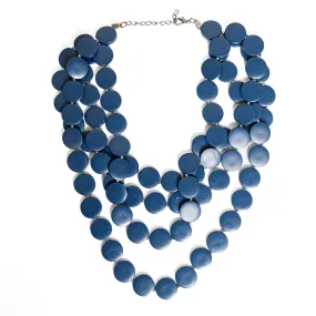 Chokore Bohemian Necklace with Wooden Beads (Blue)