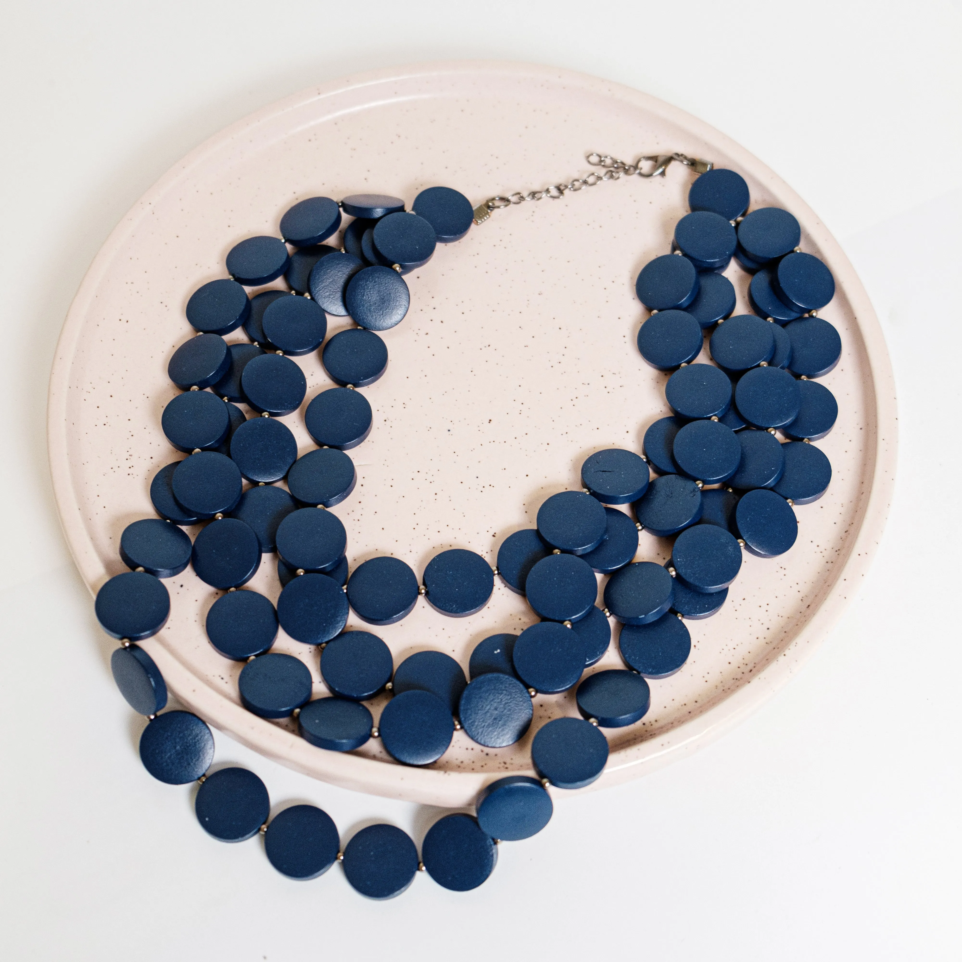 Chokore Bohemian Necklace with Wooden Beads (Blue)