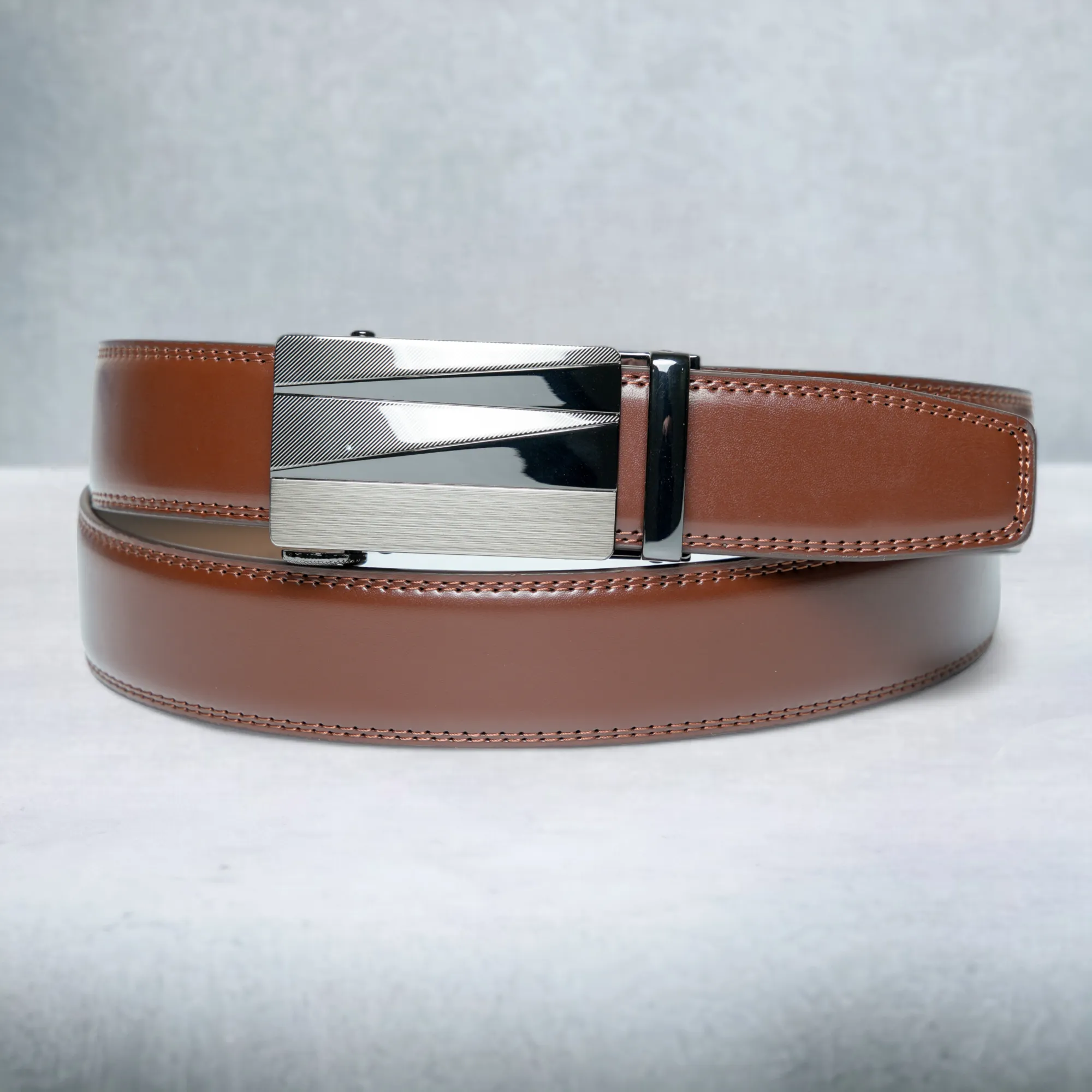 Chokore Business Ratchet Genuine Leather Belt (Brown)