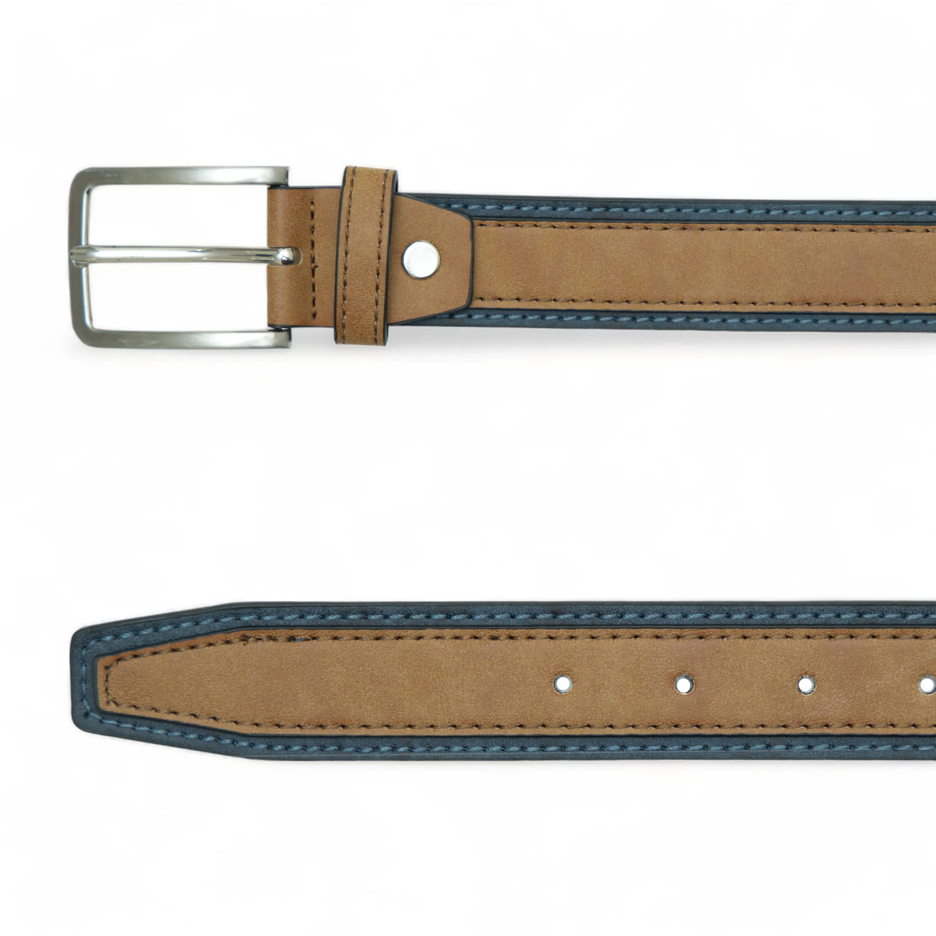 Chokore Dual Color Vegan Leather Belt (Light Brown)