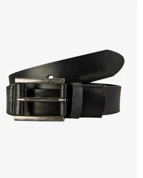 Coc Black Leather Jeans Belt Black