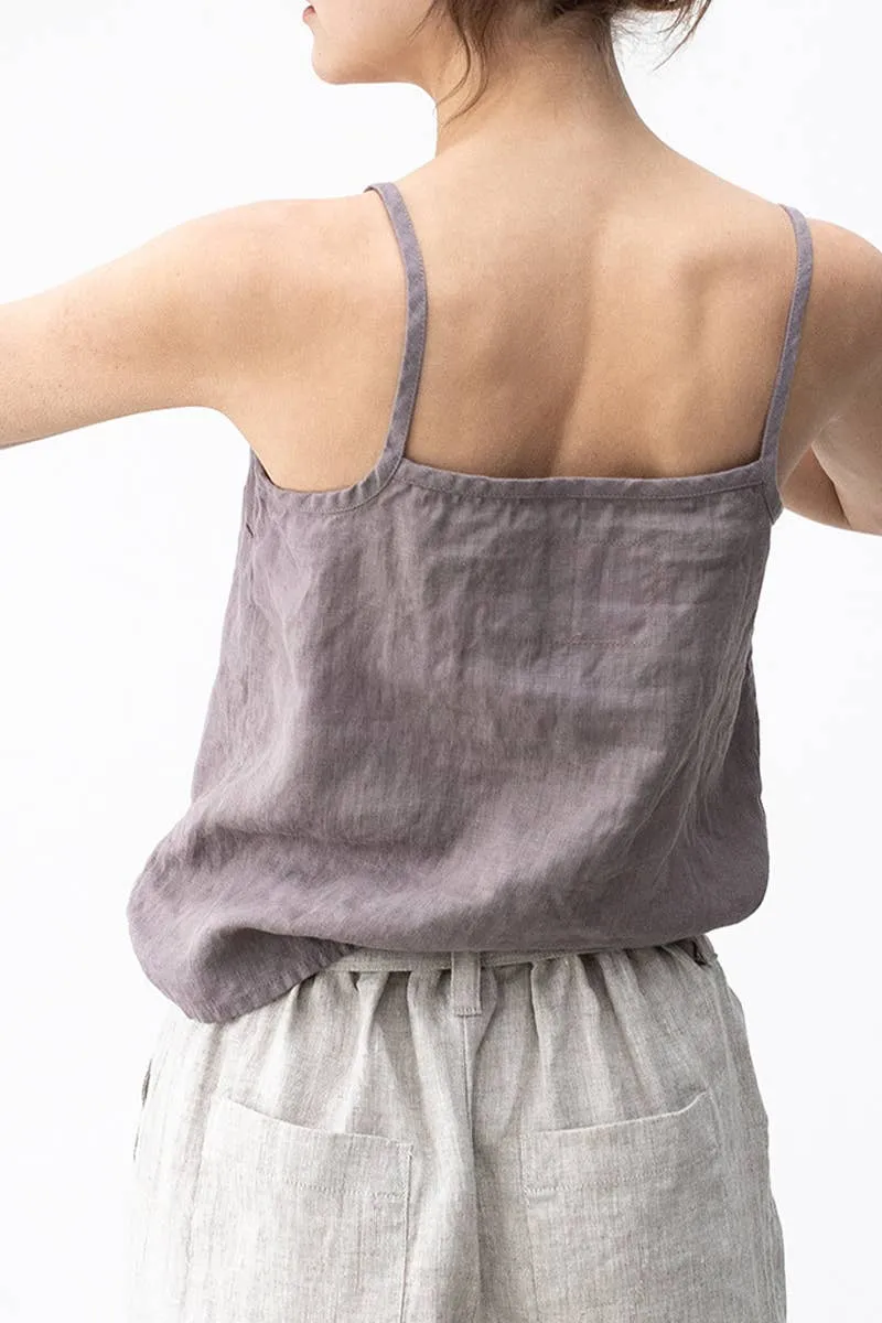 COTTON AND LINEN V-NECK SLEEVELESS UNDERCOAT_CWTTK0470