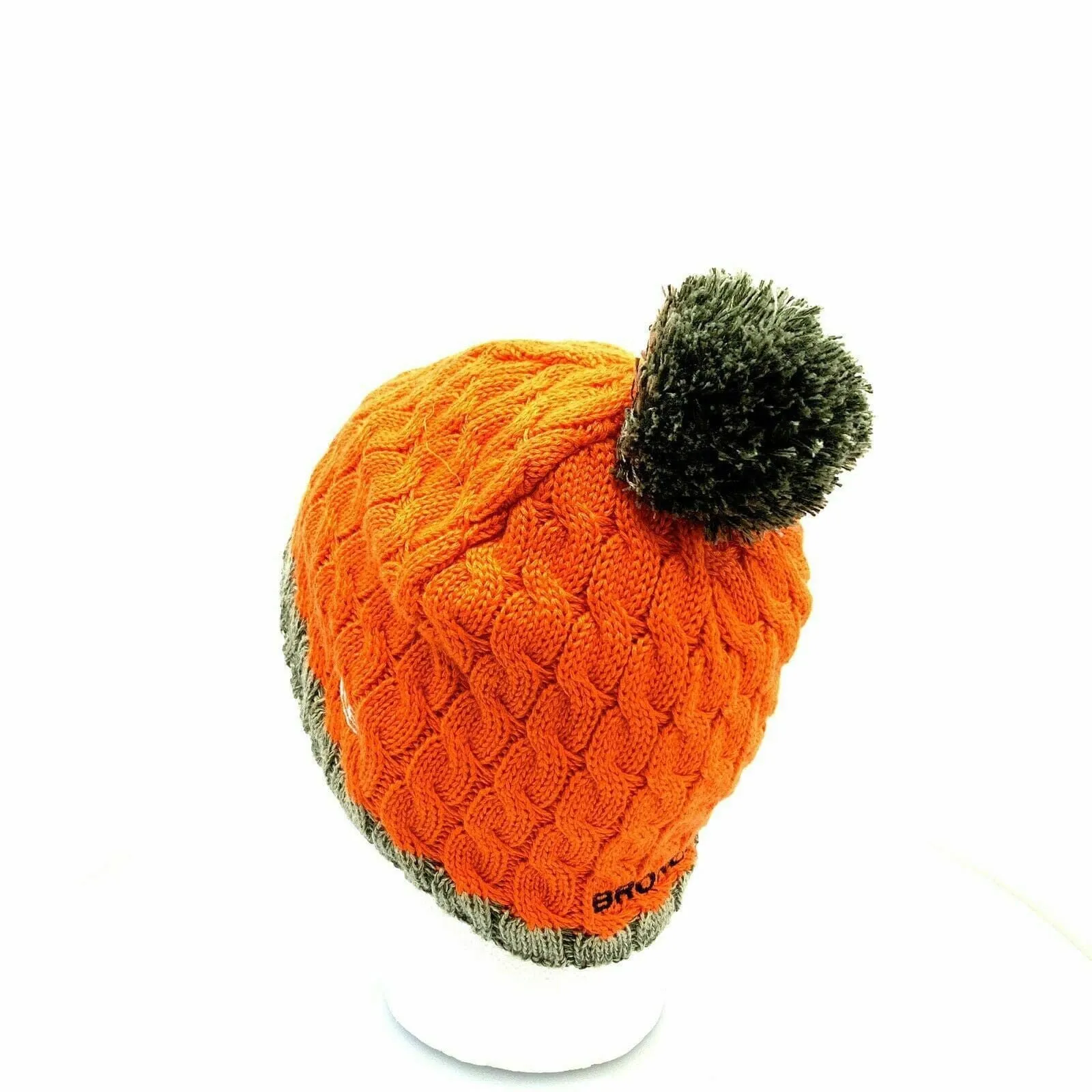 Cozy New Era Womens Cable Knit Fleece Lined Cap - Denver Broncos - OSFA - Orange - Very Good