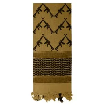 Crossed Rifles Shemagh Tactical Desert Keffiyeh Scarf