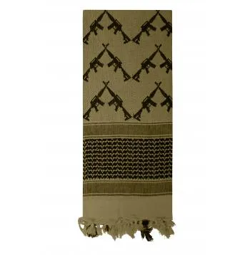 Crossed Rifles Shemagh Tactical Desert Keffiyeh Scarf