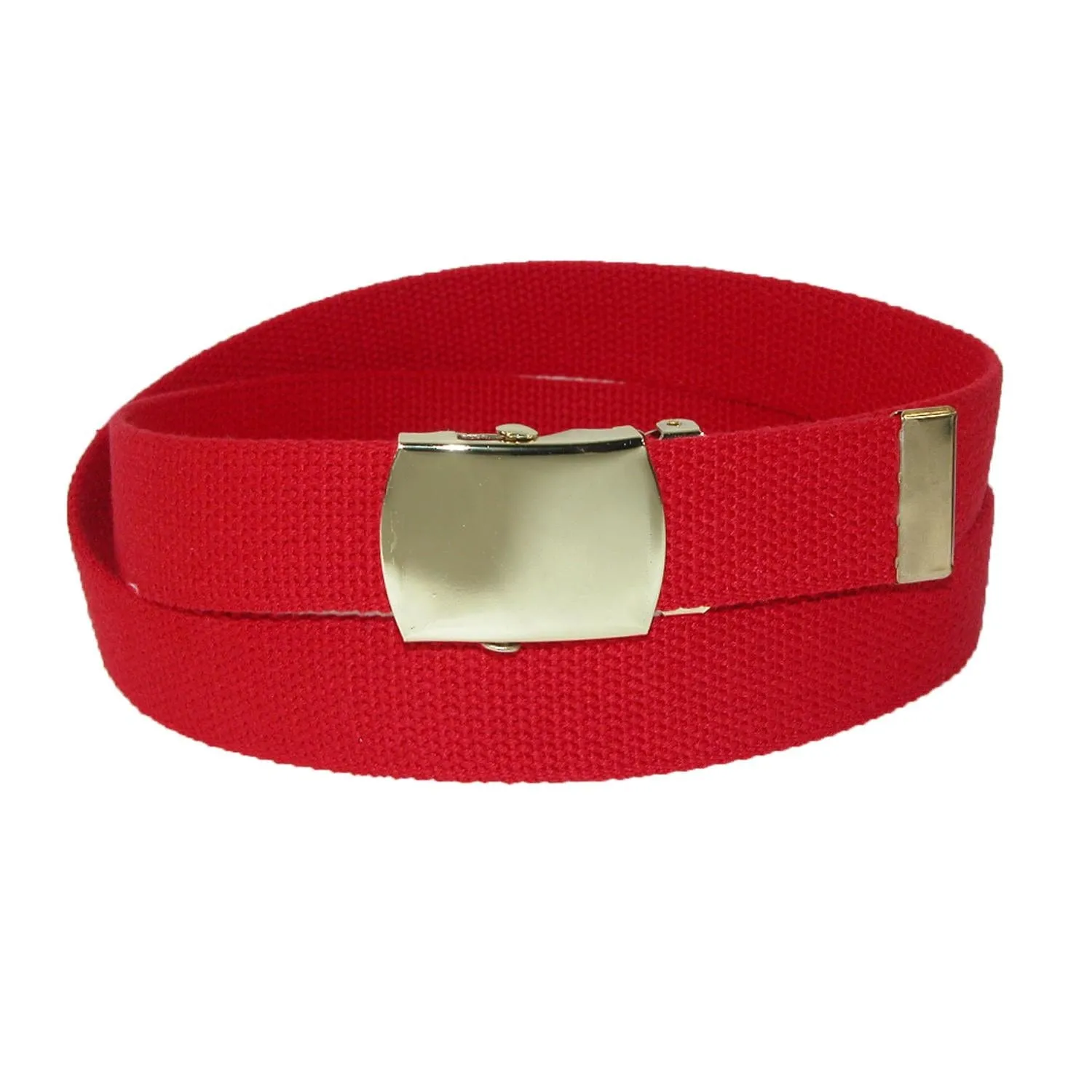 CTM® Cotton Adjustable Belt with Brass Buckle