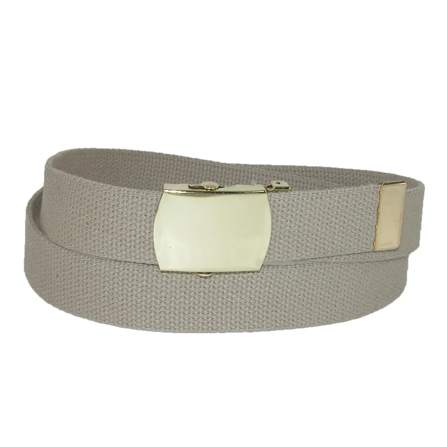 CTM® Cotton Adjustable Belt with Brass Buckle