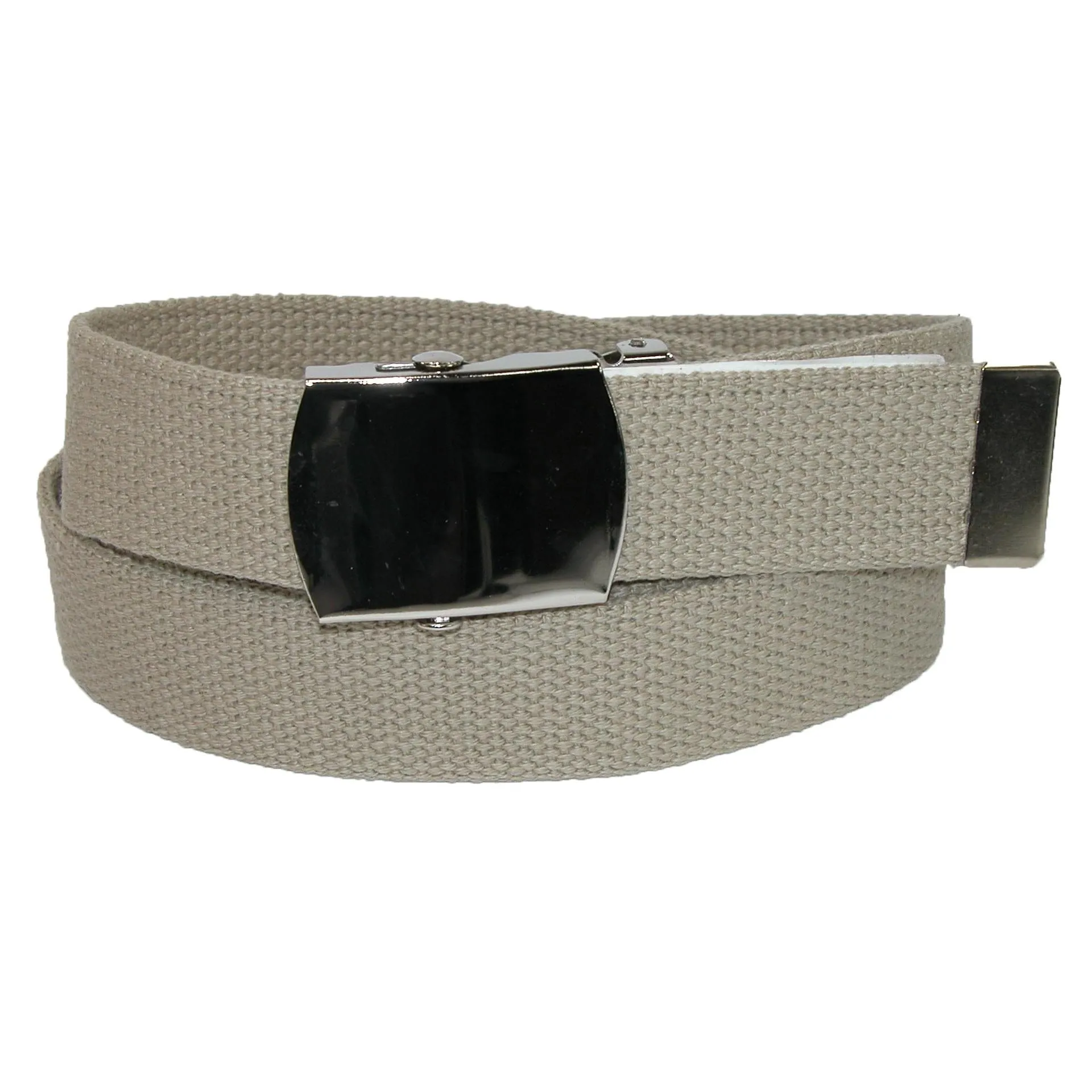 CTM® Cotton Adjustable Belt with Nickel Finish Buckle (Pack of 3)