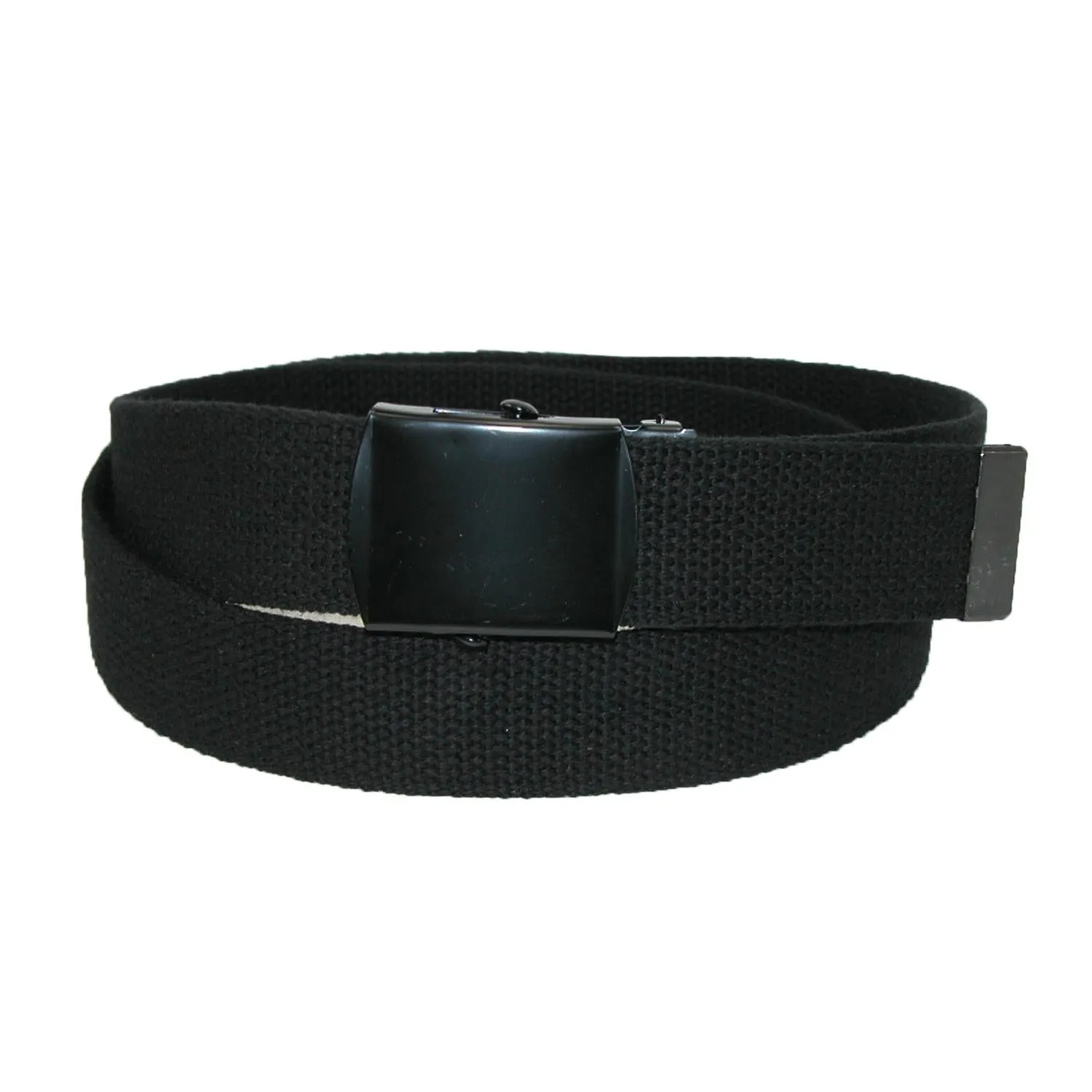 CTM® Fabric Big & Tall Adjustable Belt with Black Buckle