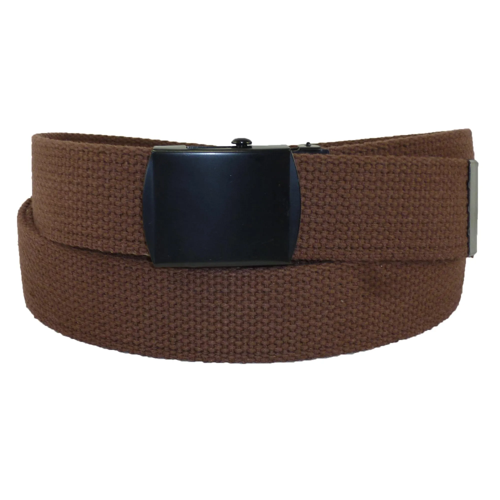 CTM® Fabric Big & Tall Adjustable Belt with Black Buckle