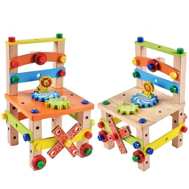 DIY Wooden Assembling Chair Toys