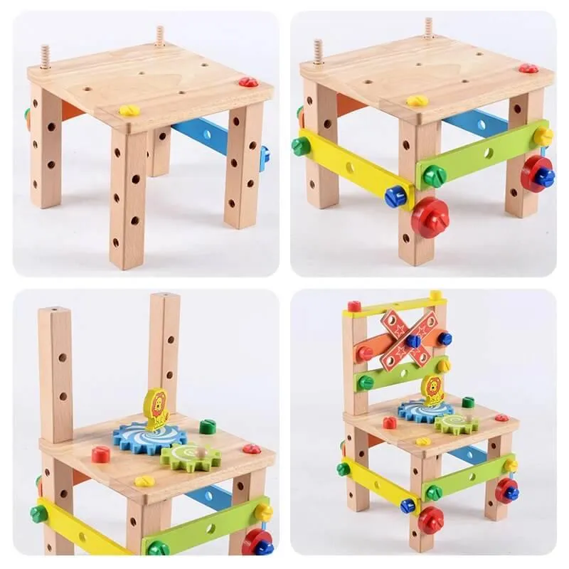 DIY Wooden Assembling Chair Toys