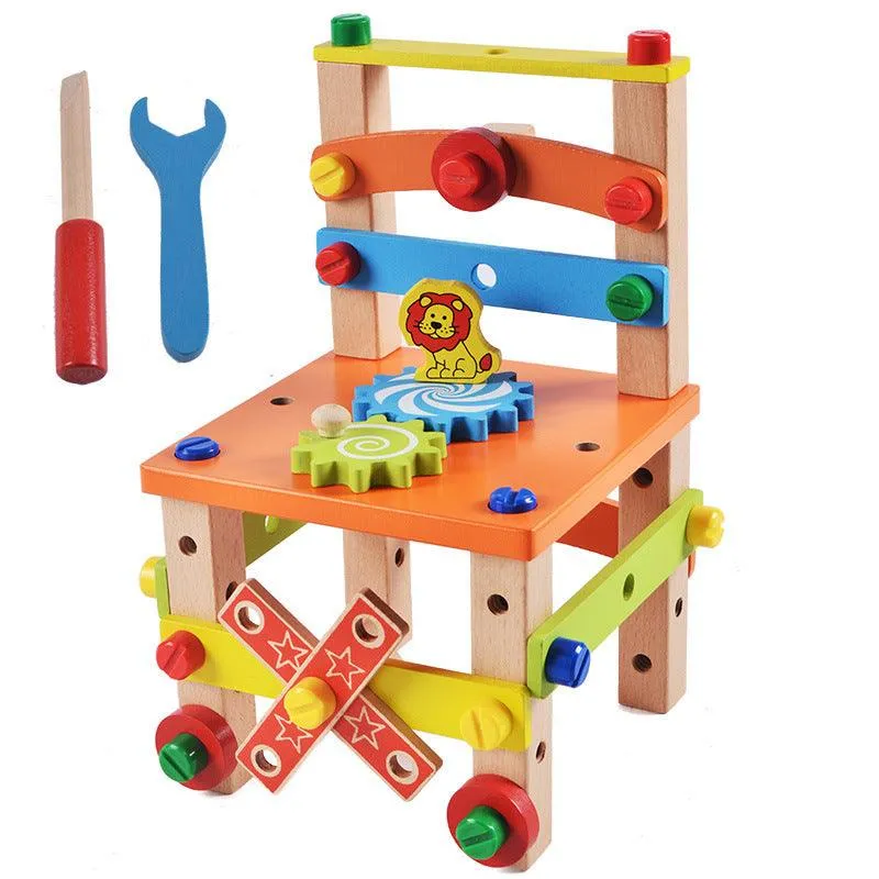 DIY Wooden Assembling Chair Toys