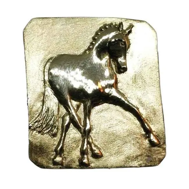 Dressage Horse Half-Pass Belt Buckle